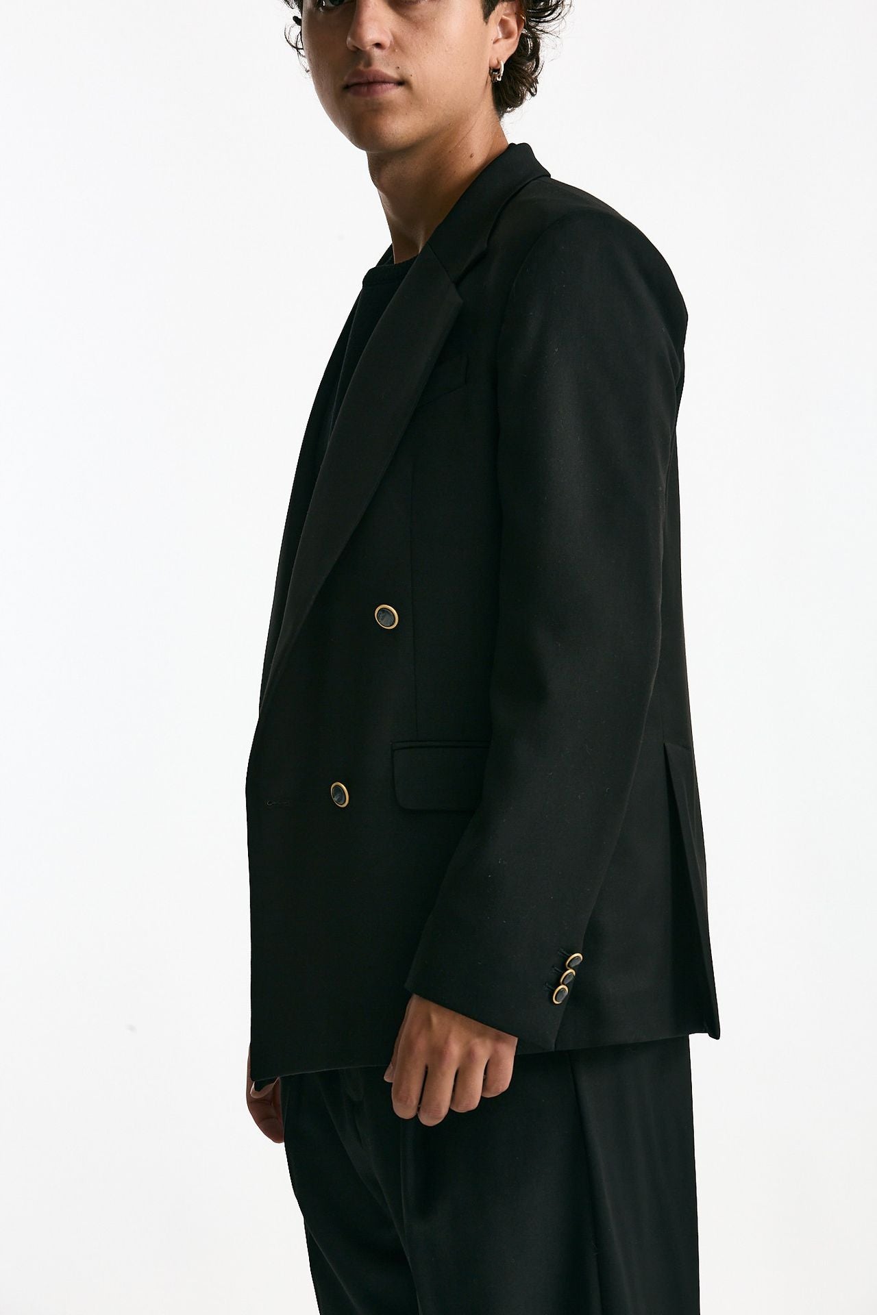 Giacca doppiopetto nero uomo Marsēm - 6