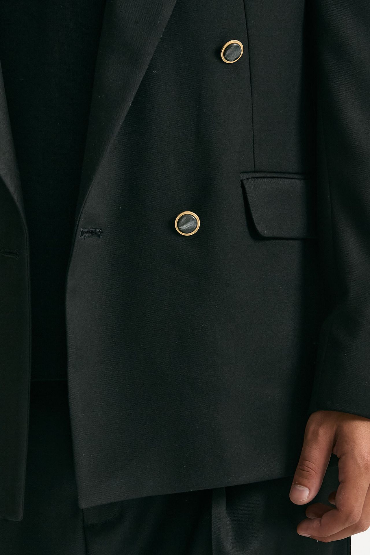 Giacca doppiopetto nero uomo Marsēm - 8