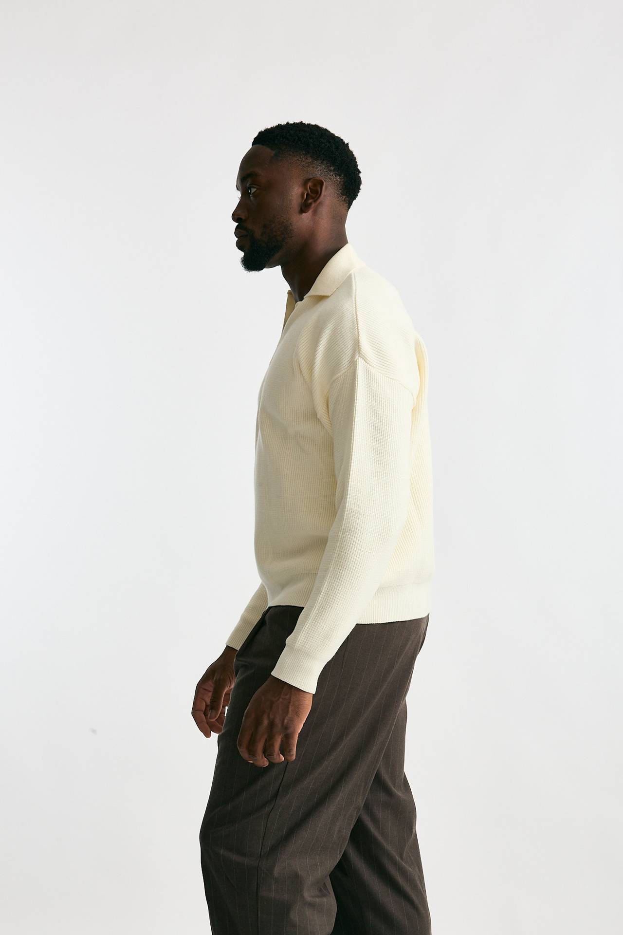 Maglia Polo scollo a V bianco uomo Marsēm - 2