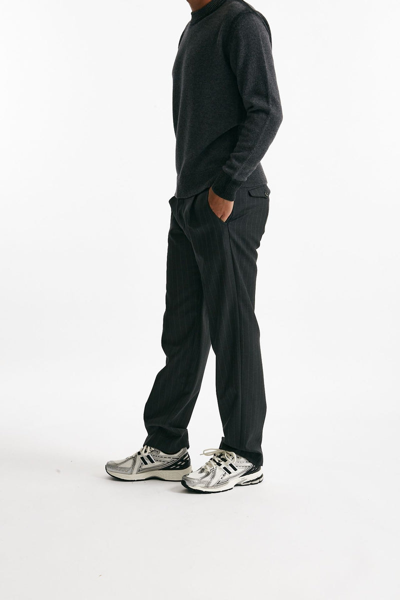 Pantalone FOLD 2 lana stretch gessato uomo Nine in the morning - 4