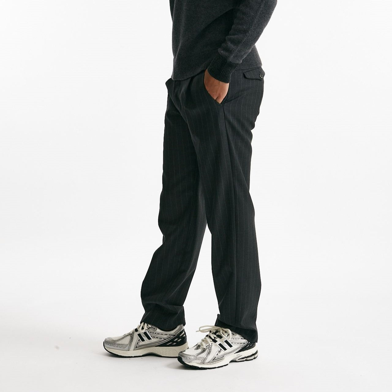 Pantalone FOLD 2 lana stretch gessato uomo Nine in the morning - 8