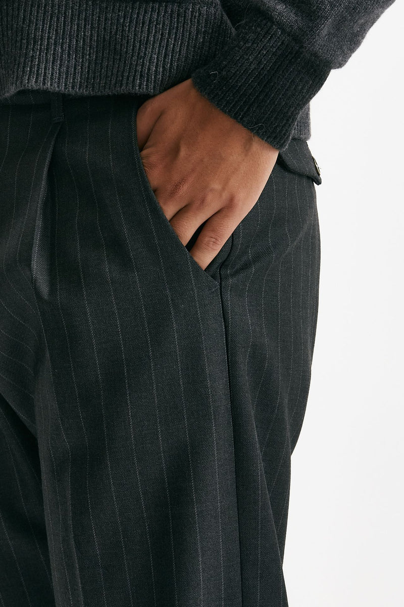 Pantalone FOLD 2 lana stretch gessato uomo Nine in the morning - 6