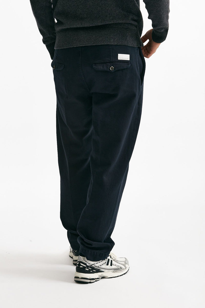 Pantalone TIM in cotone fermo lavato blu uomo Nine in the morning - 1