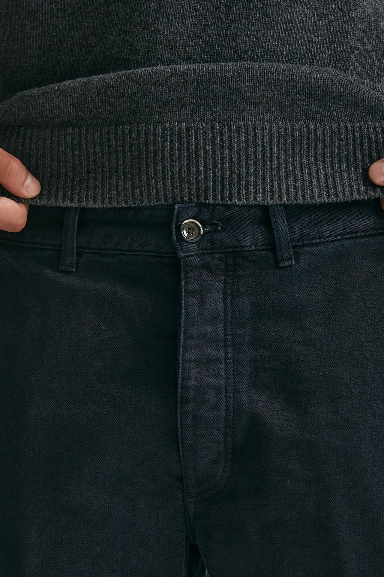 Pantalone TIM in cotone fermo lavato blu uomo Nine in the morning - 5