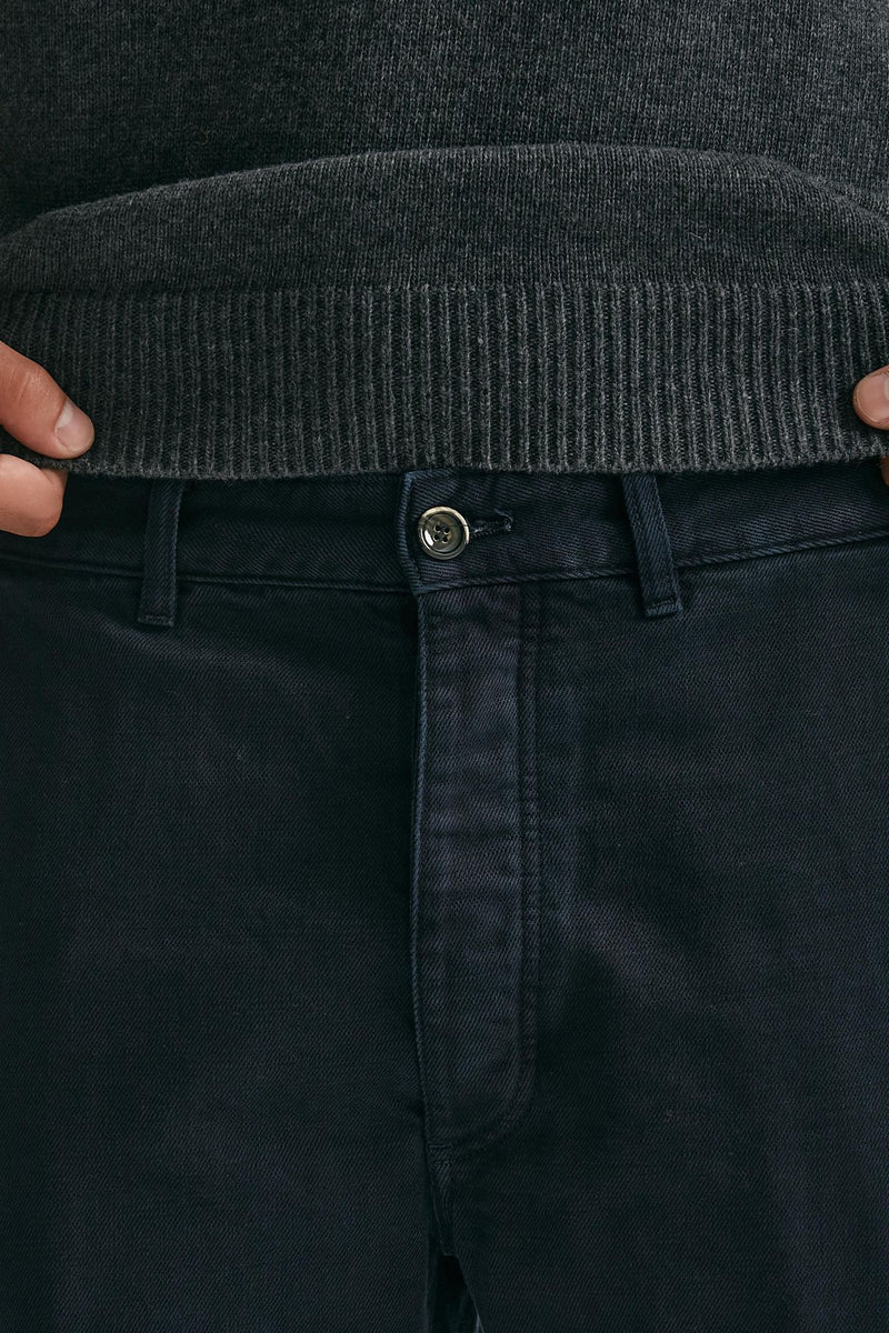 Pantalone TIM in cotone fermo lavato blu uomo Nine in the morning - 5