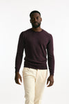 Maglia in lana e cashmere lavata bordeaux uomo Mauro ottaviani - 2