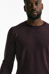 Maglia in lana e cashmere lavata bordeaux uomo Mauro ottaviani - 5