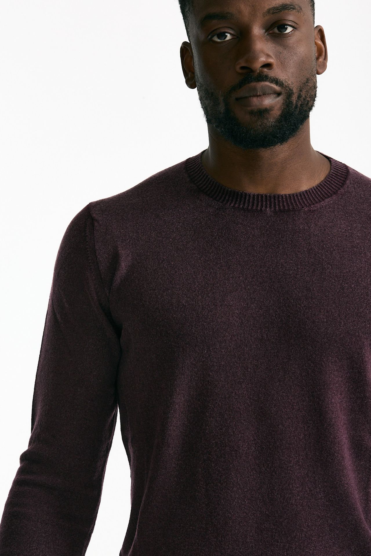 Maglia in lana e cashmere lavata bordeaux uomo Mauro ottaviani - 5