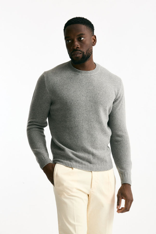 Maglia in cashmere grigio uomo Mauro ottaviani