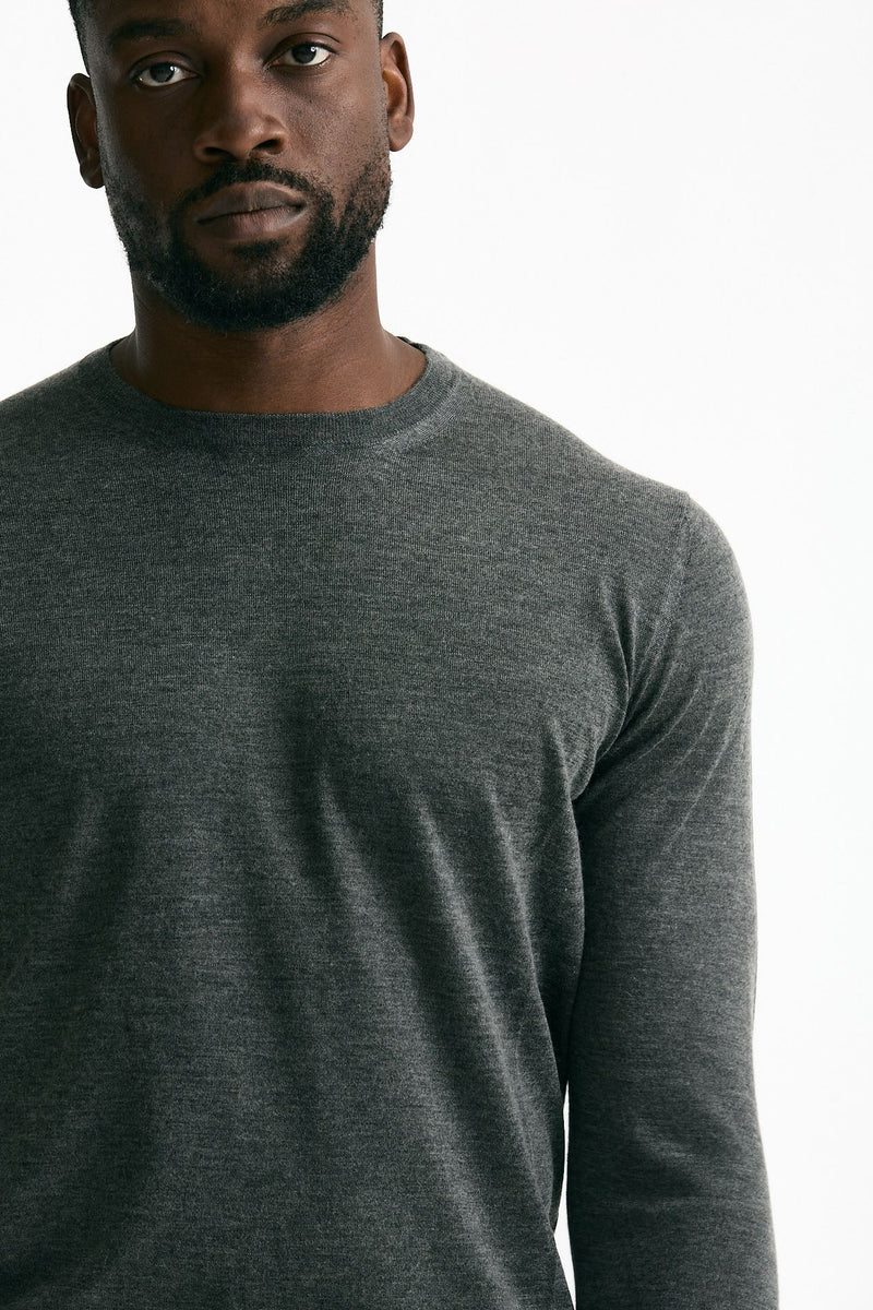 Maglia in cashmere e seta grigio uomo Mauro ottaviani - 5