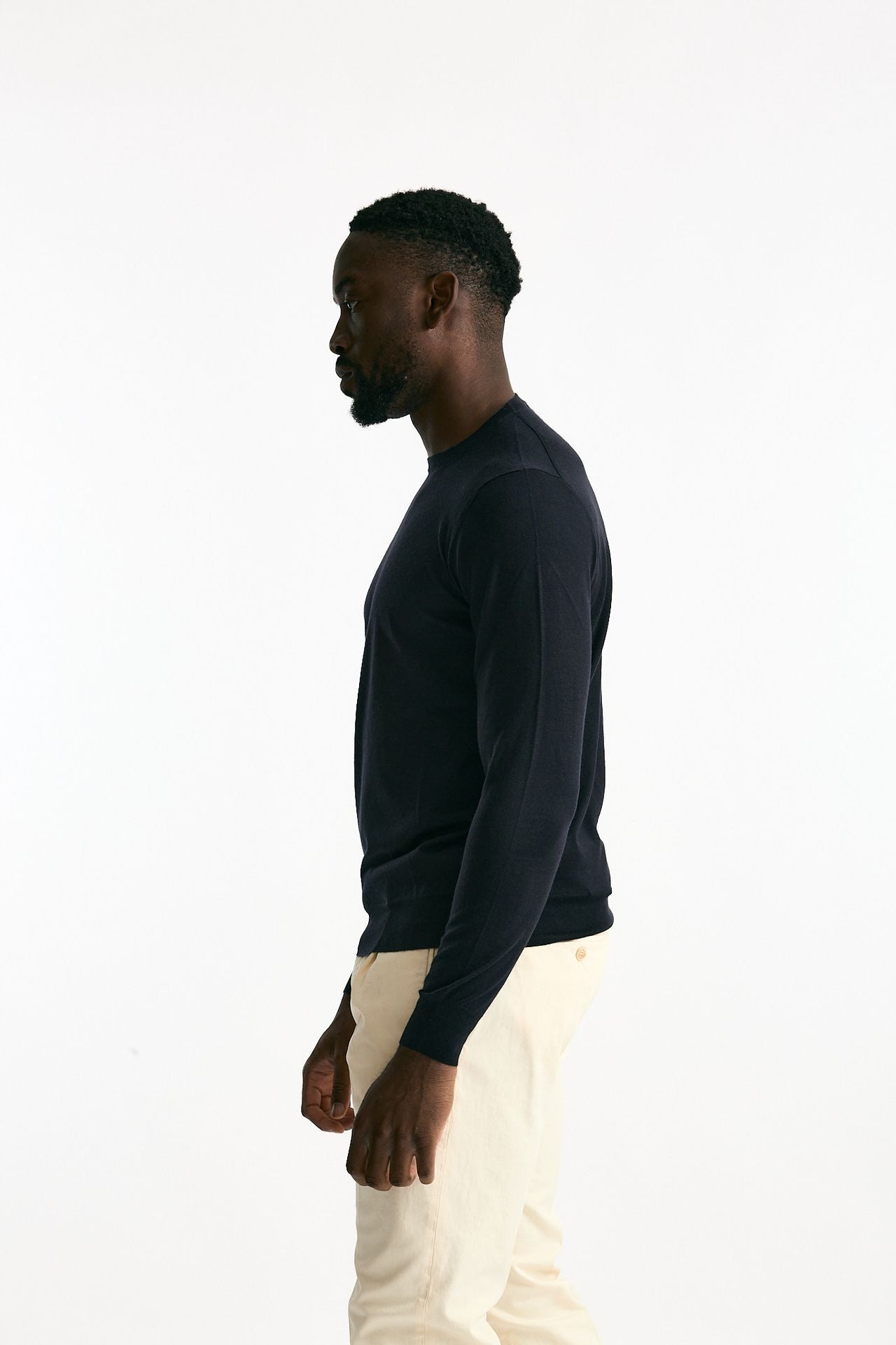 Maglia in cashmere e seta blu uomo Mauro ottaviani - 2