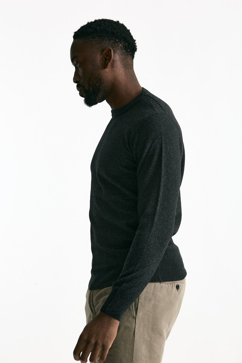 Maglia in lana e cashmere grigio antracite uomo Mauro ottaviani - 2