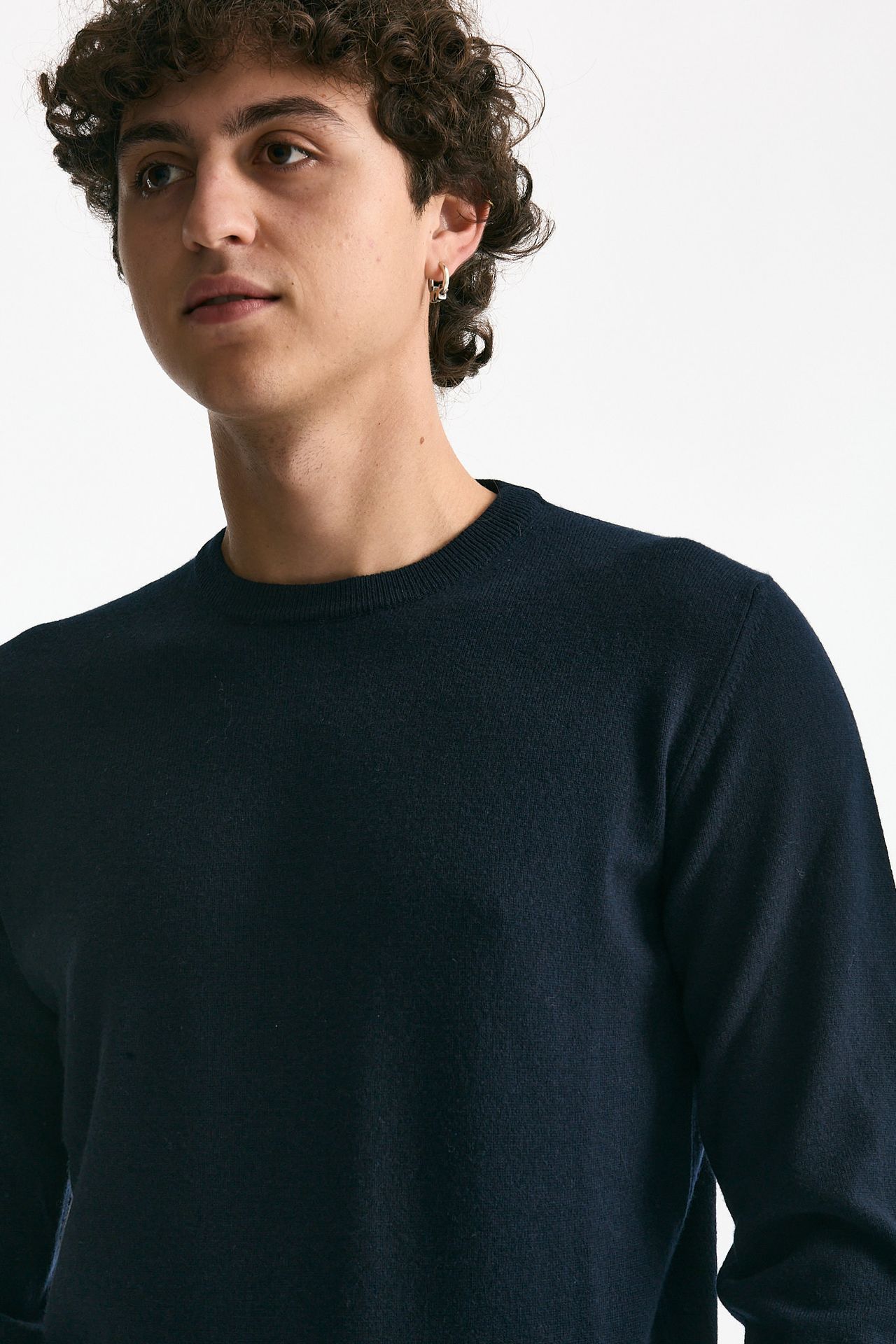Maglia in lana e cashmere blu uomo Mauro ottaviani - 5