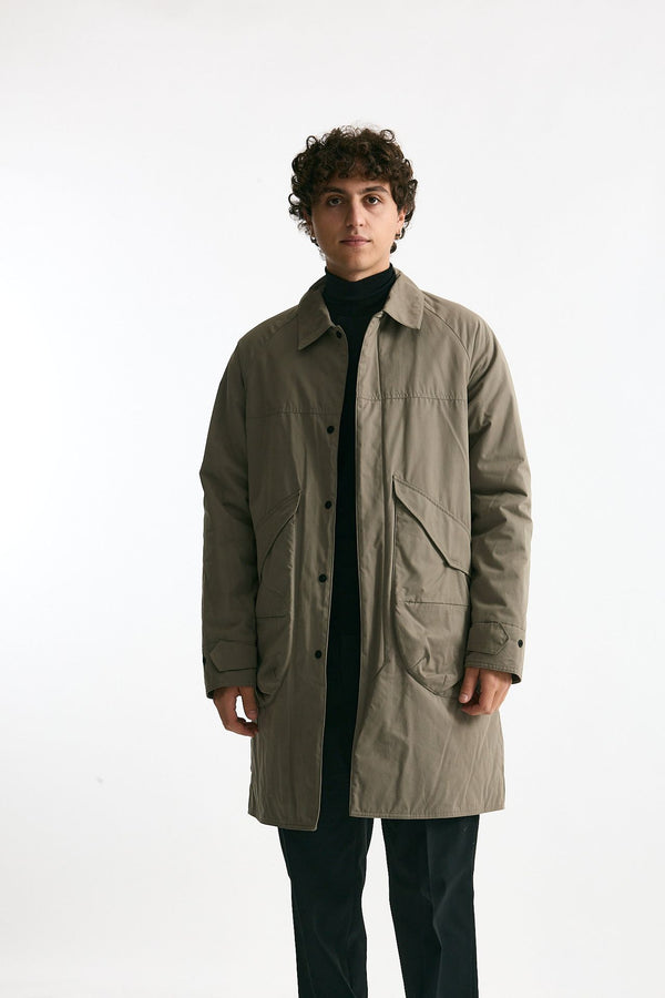 Soprabito monopetto beige uomo Paltò