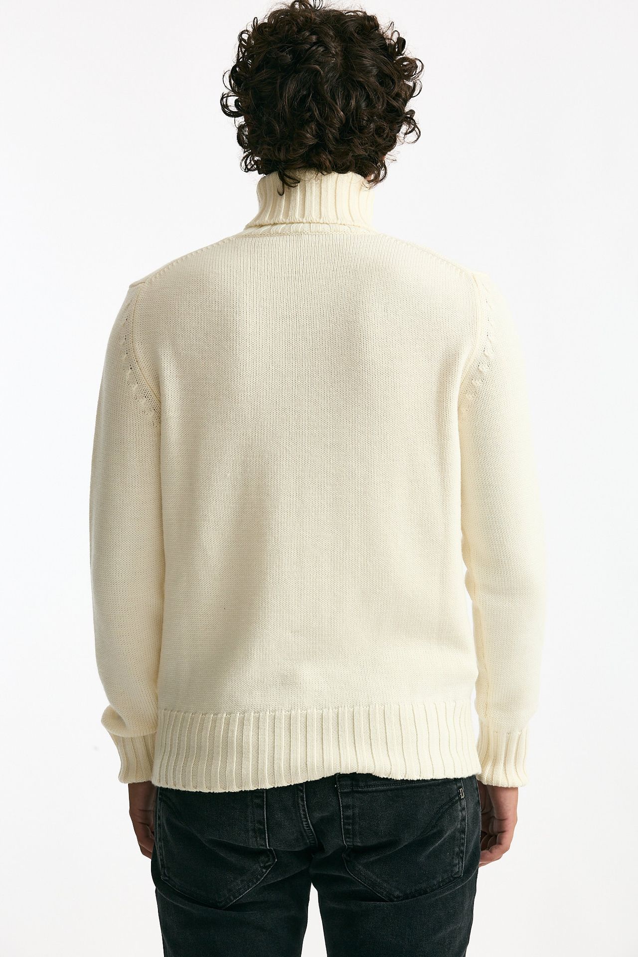 Dolcevita in lana bianco uomo ( p - s ) - 3