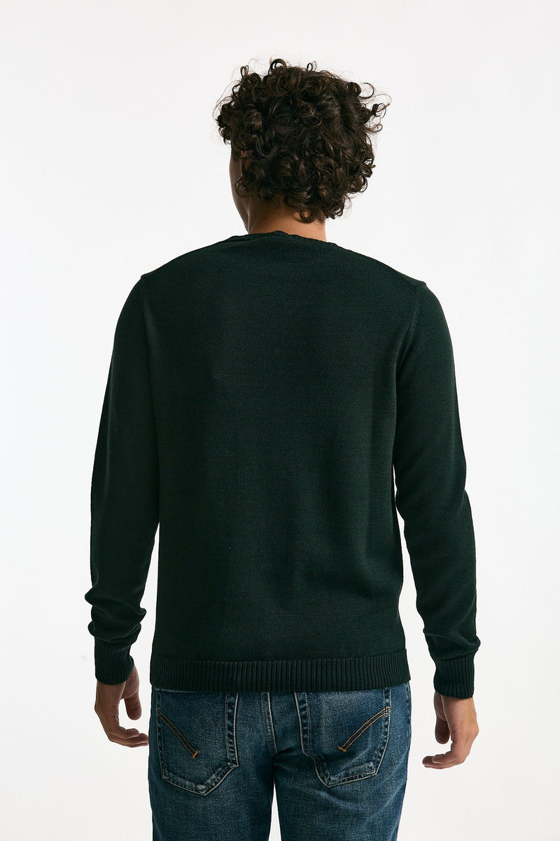 Maglia in lana verdone uomo ( p - s ) - 4