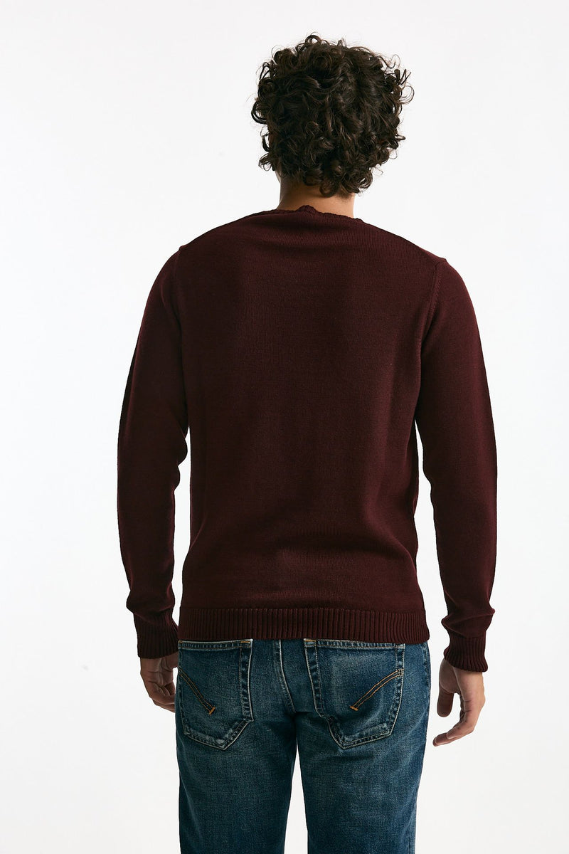 Maglia in lana bordeaux uomo ( p - s ) - 3