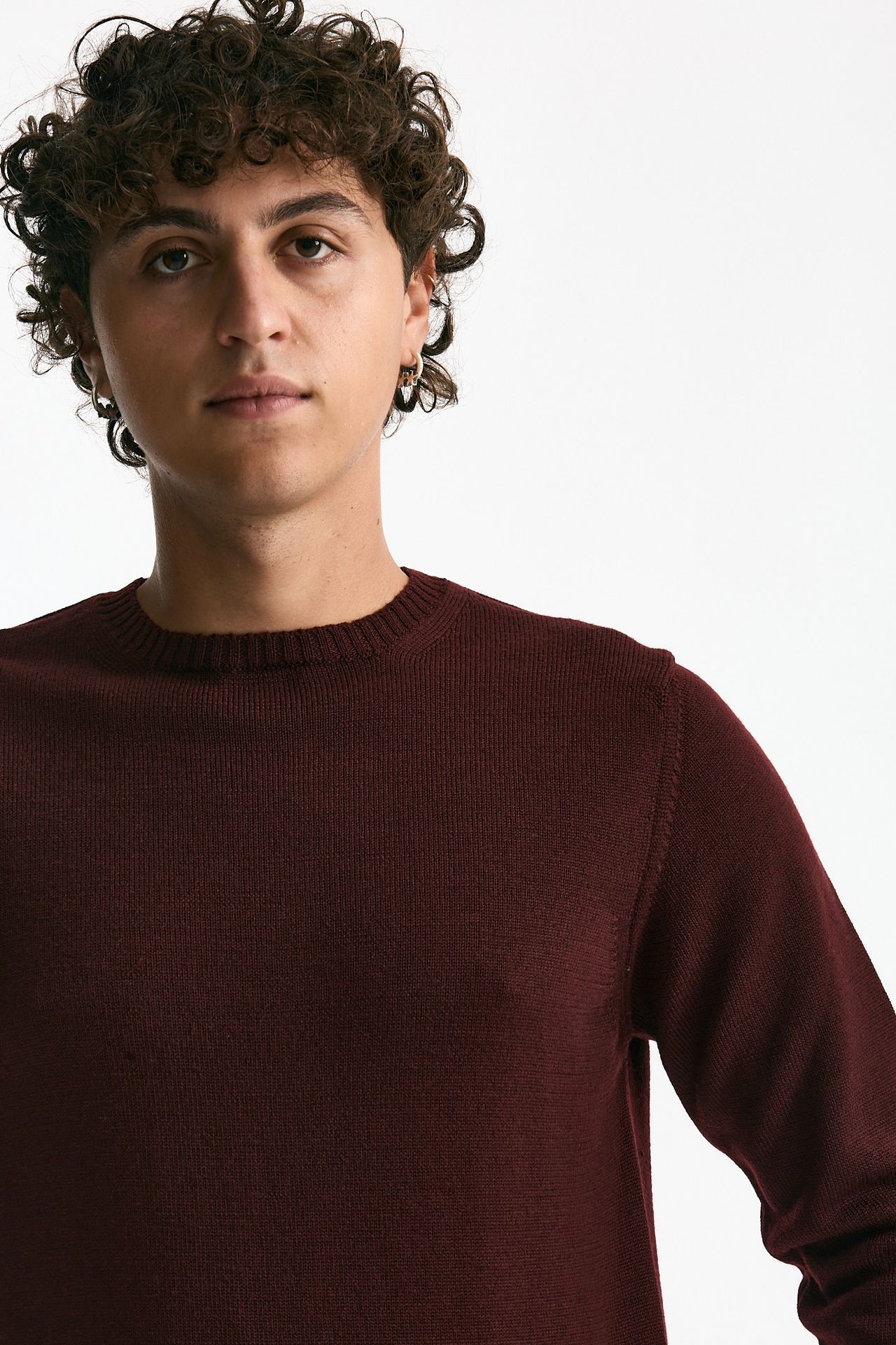 Maglia in lana bordeaux uomo ( p - s ) - 5