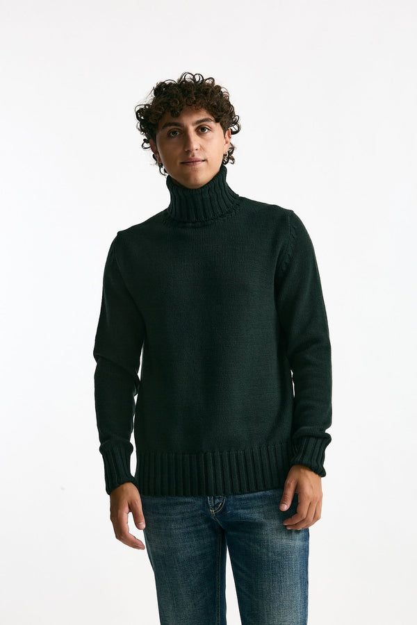 Dolcevita in lana verdone uomo ( p - s )