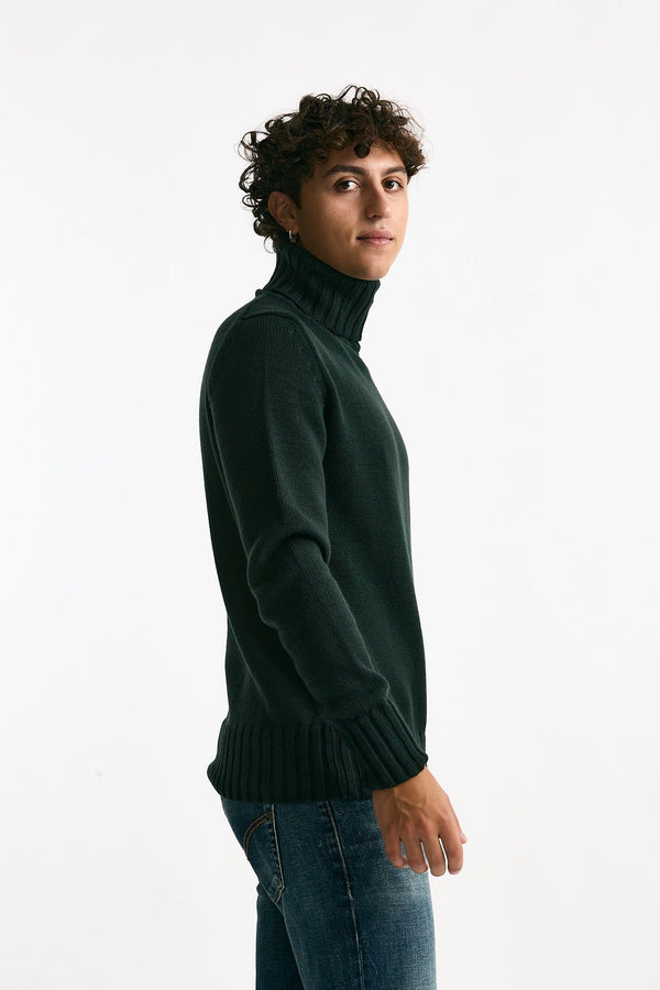 Dolcevita in lana verdone uomo ( p - s )