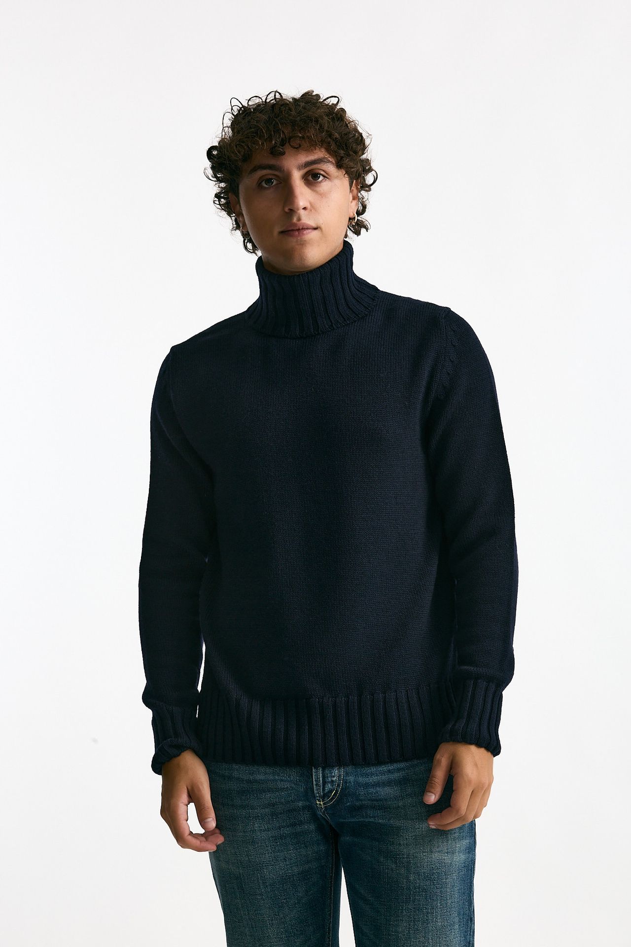 Dolcevita in lana blu uomo ( p - s ) - 2