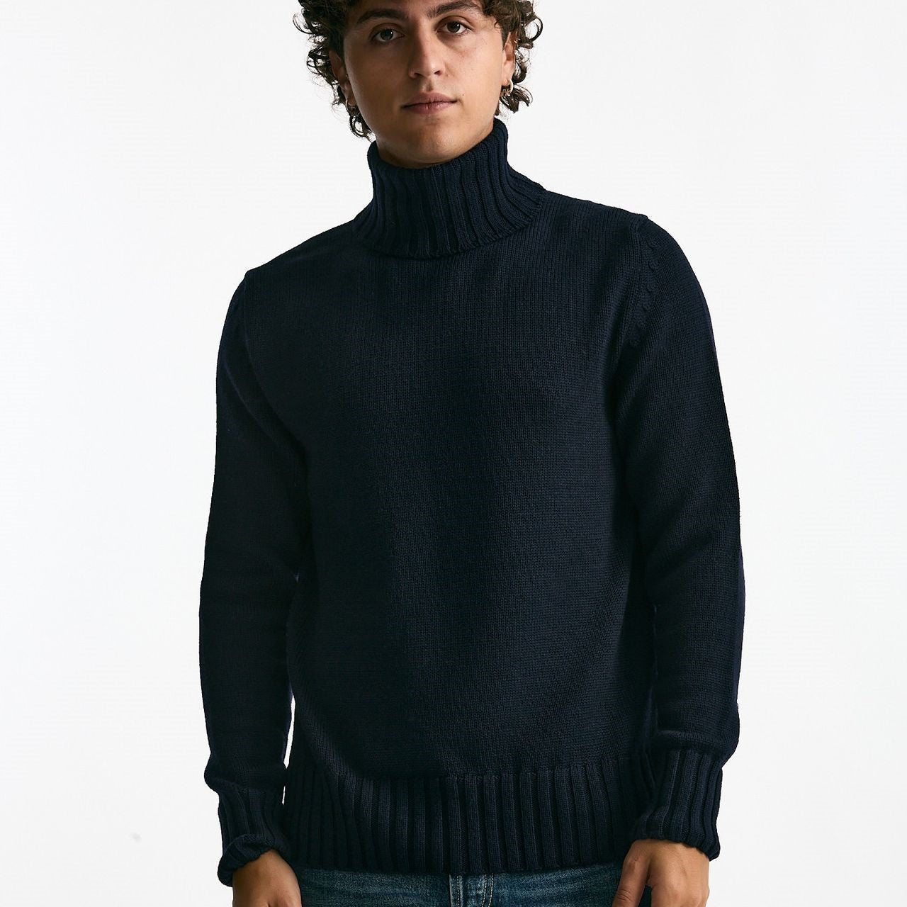 Dolcevita in lana blu uomo ( p - s ) - 7