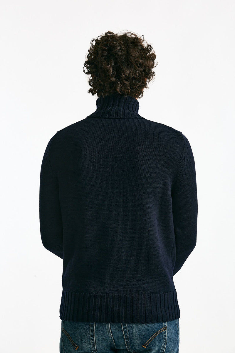 Dolcevita in lana blu uomo ( p - s ) - 3