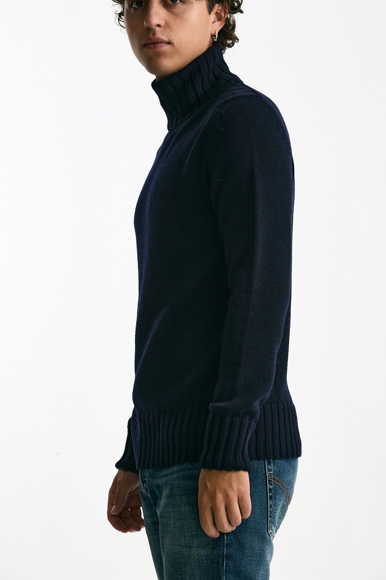 Dolcevita in lana blu uomo ( p - s ) - 4