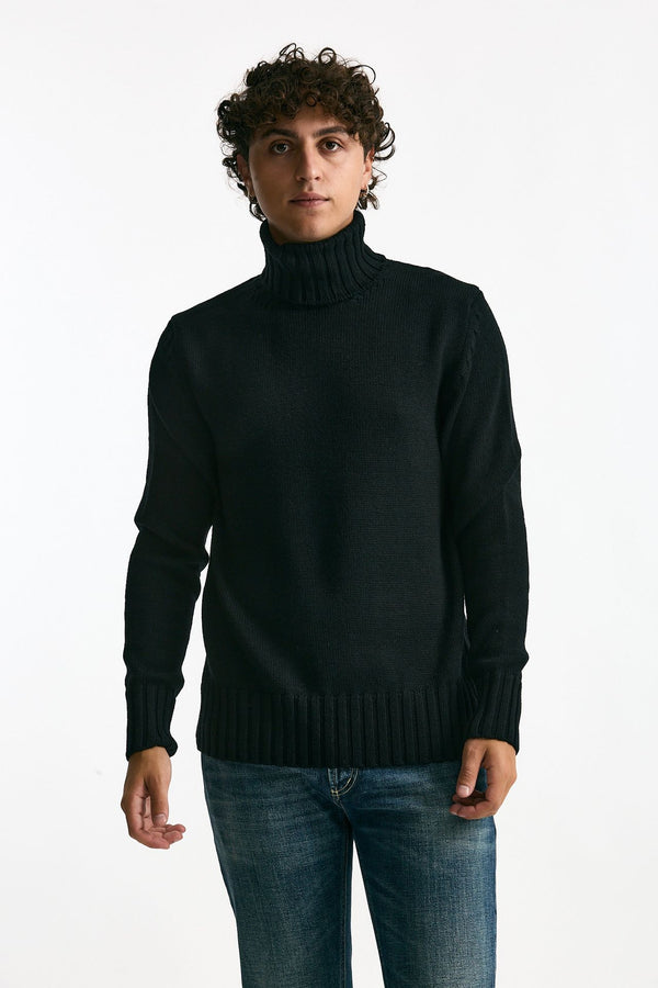 Dolcevita in lana nero uomo ( p - s )