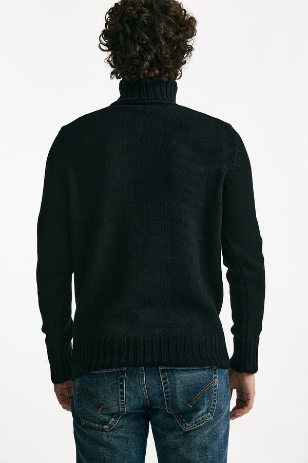 Dolcevita in lana nero uomo ( p - s )