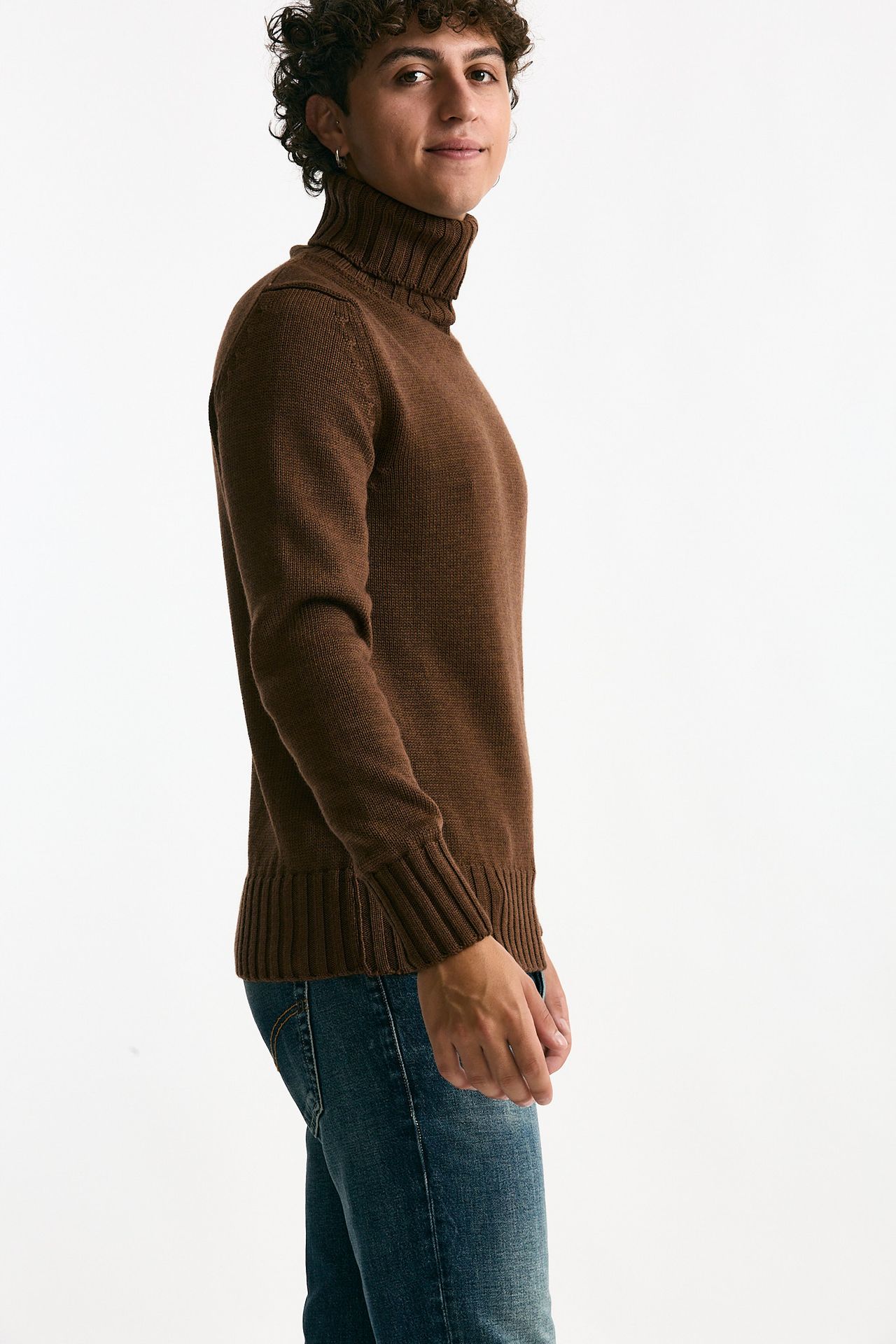 Dolcevita in lana marrone uomo ( p - s ) - 2