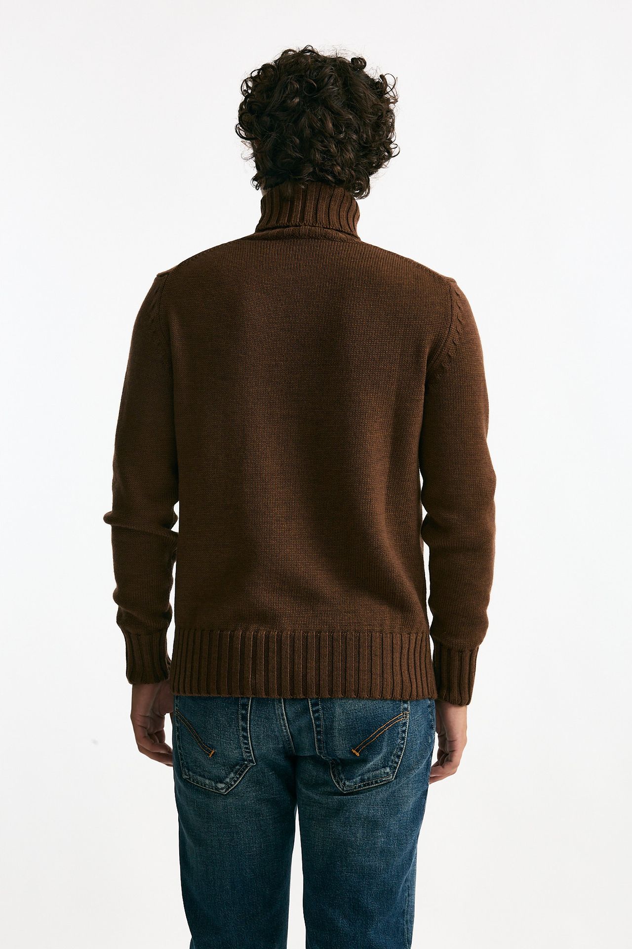 Dolcevita in lana marrone uomo ( p - s ) - 3