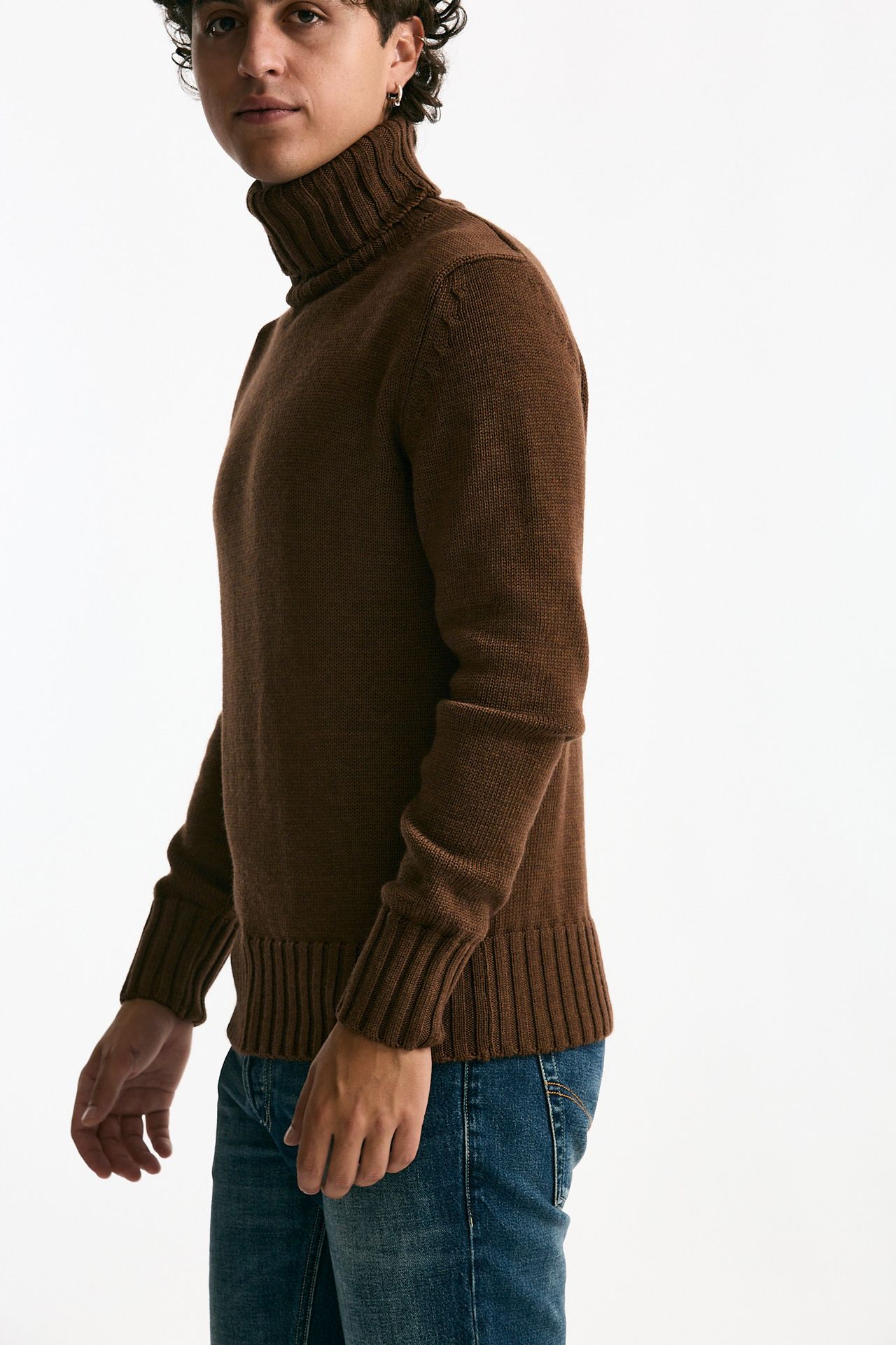 Dolcevita in lana marrone uomo ( p - s ) - 4