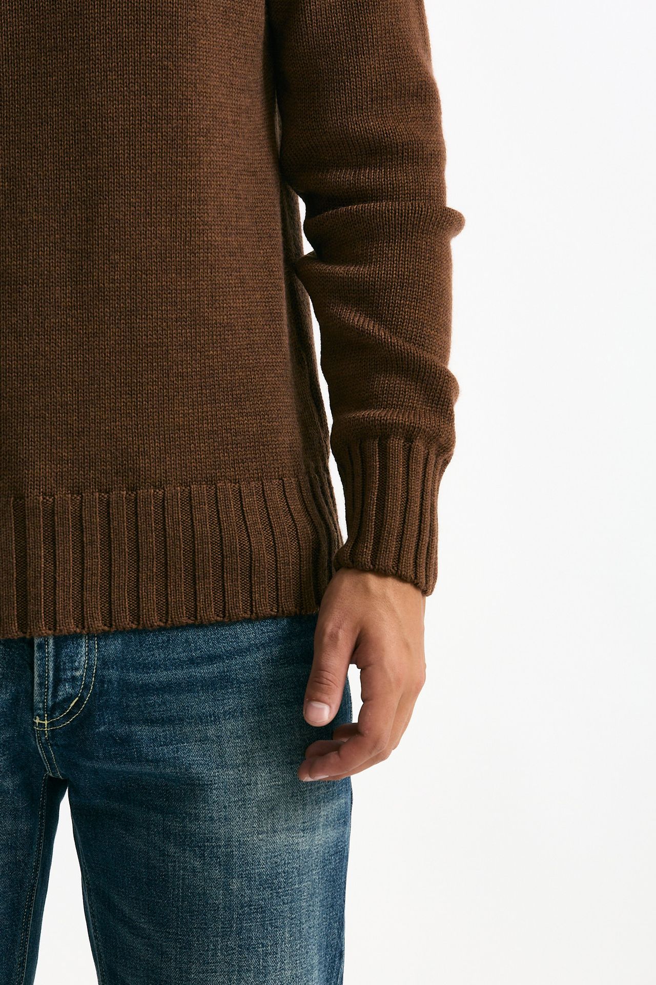 Dolcevita in lana marrone uomo ( p - s ) - 6