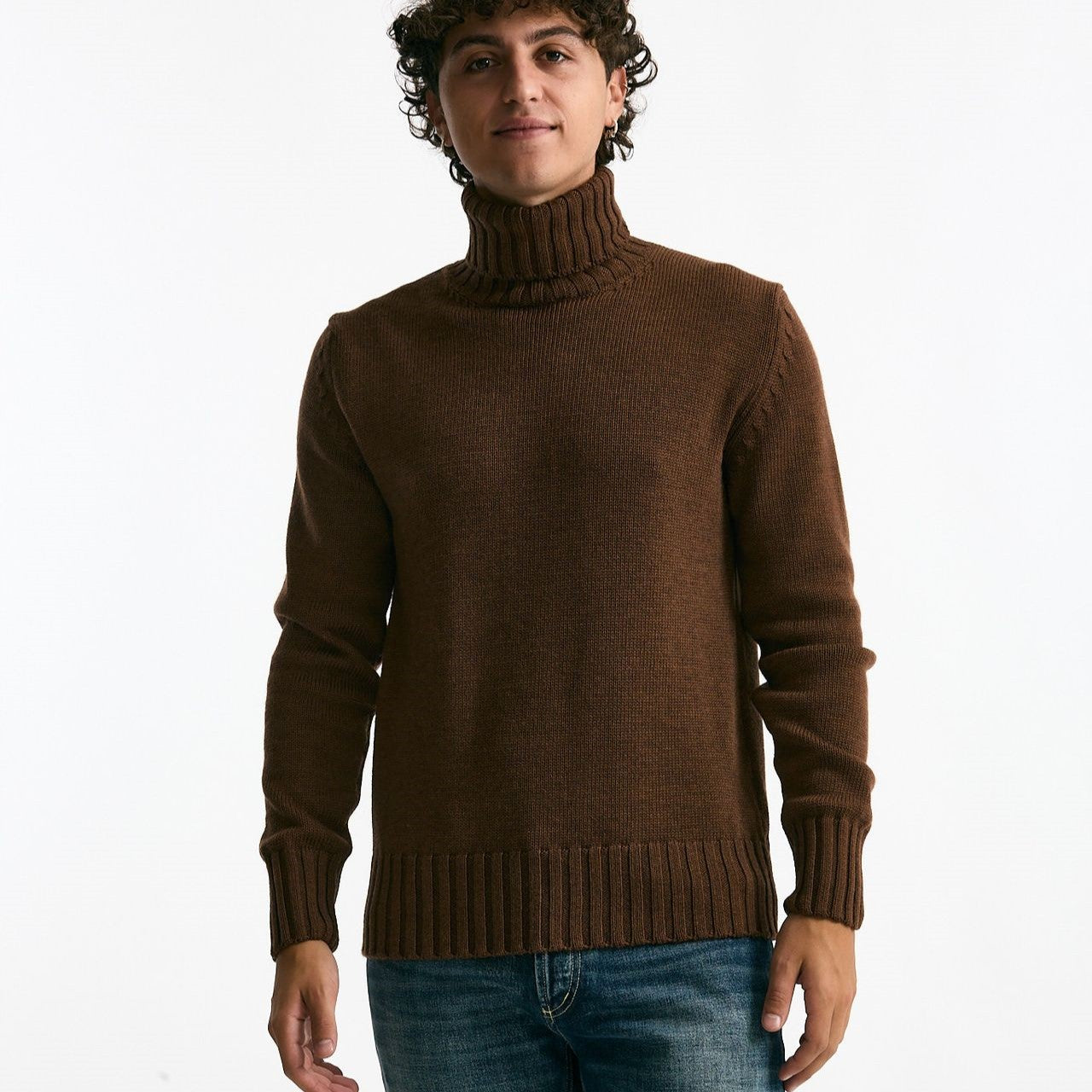 Dolcevita in lana marrone uomo ( p - s ) - 7