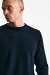 Maglia girocollo in cashmere blu uomo ( p - s ) - 5