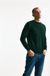 Maglia girocollo in cashmere verde uomo ( p - s ) - 4