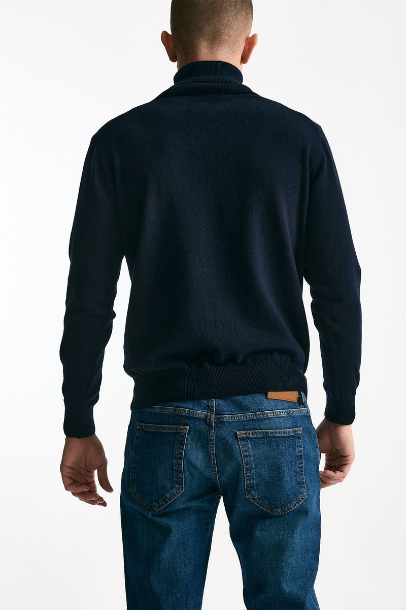 Dolcevita in cashmere blu uomo ( p - s ) - 3
