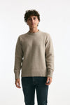 Maglia in cashmere moulinè beige/panna uomo ( p - s ) - 2