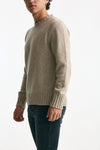 Maglia in cashmere moulinè beige/panna uomo ( p - s ) - 1