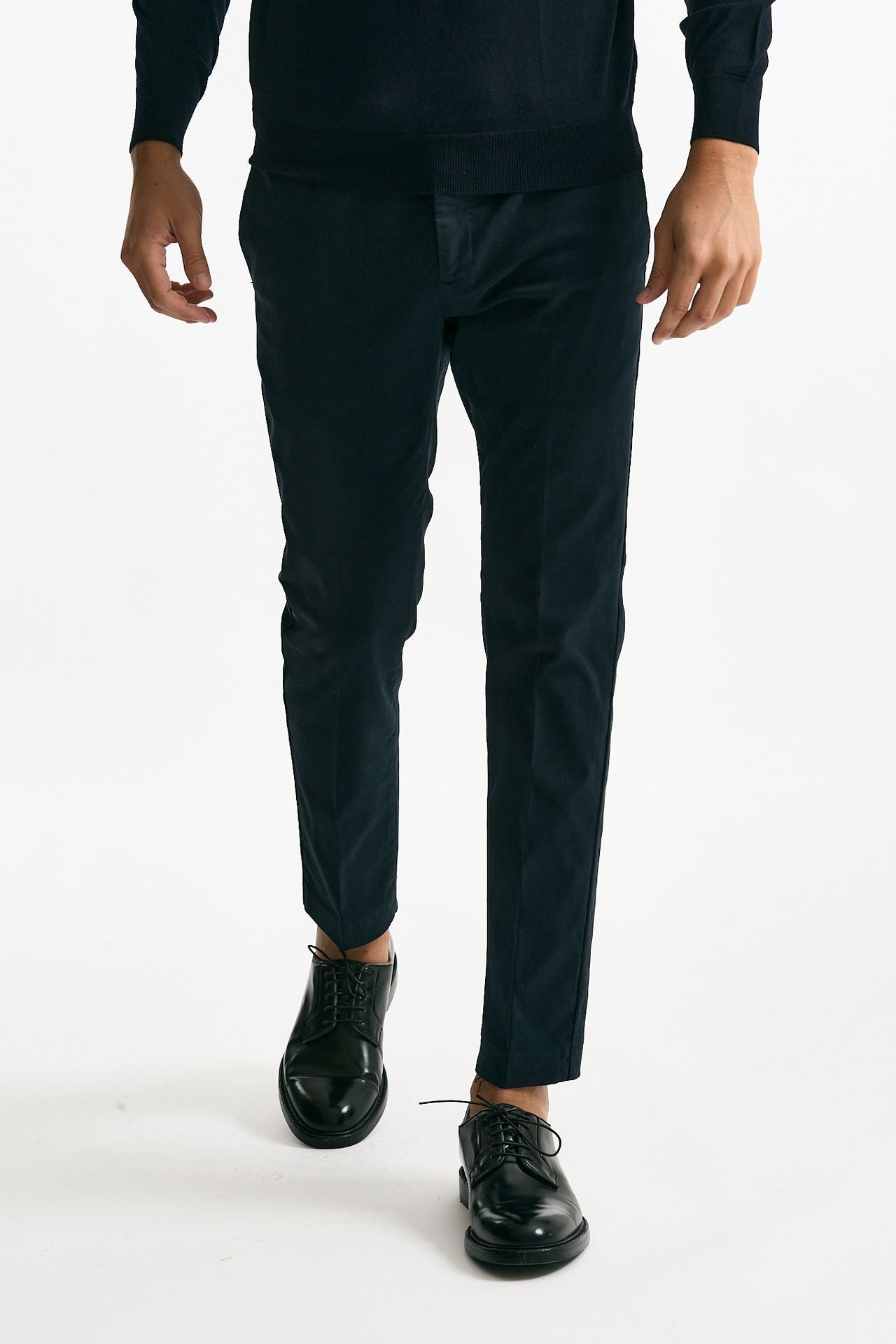 Pantalone EDGE-DIECI in cotone stretch blu uomo Pt torino - 1