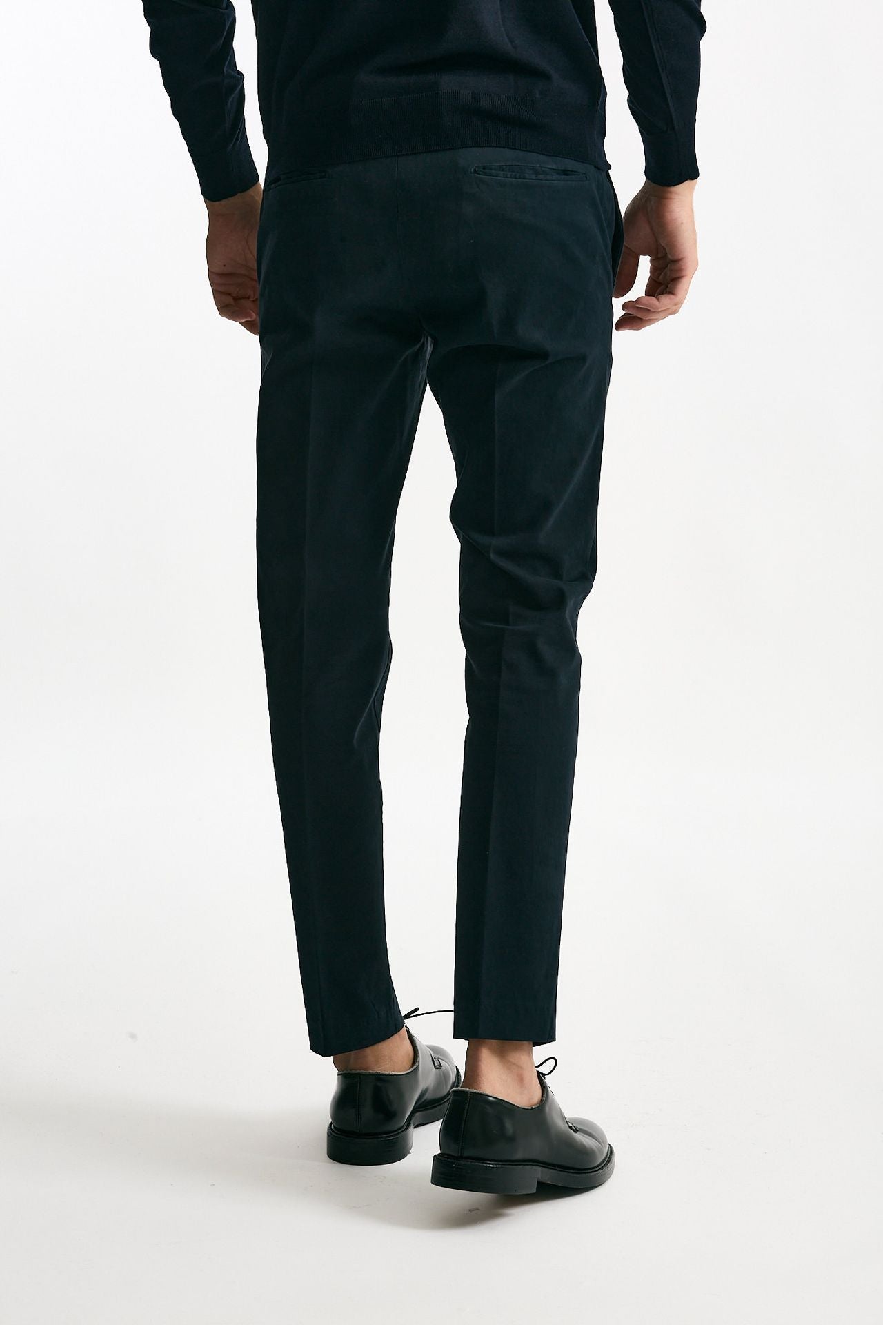 Pantalone EDGE-DIECI in cotone stretch blu uomo Pt torino - 3