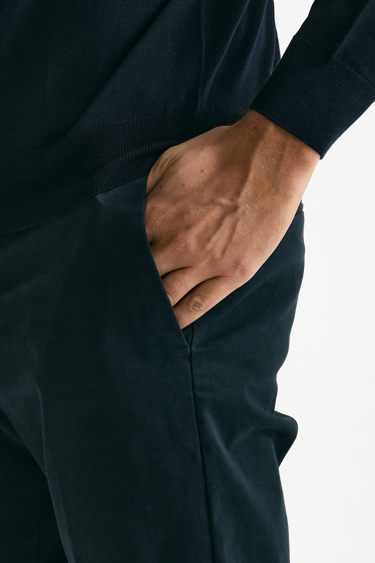 Pantalone EDGE-DIECI in cotone stretch blu uomo Pt torino - 6