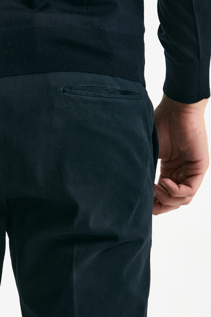 Pantalone EDGE-DIECI in cotone stretch blu uomo Pt torino - 7