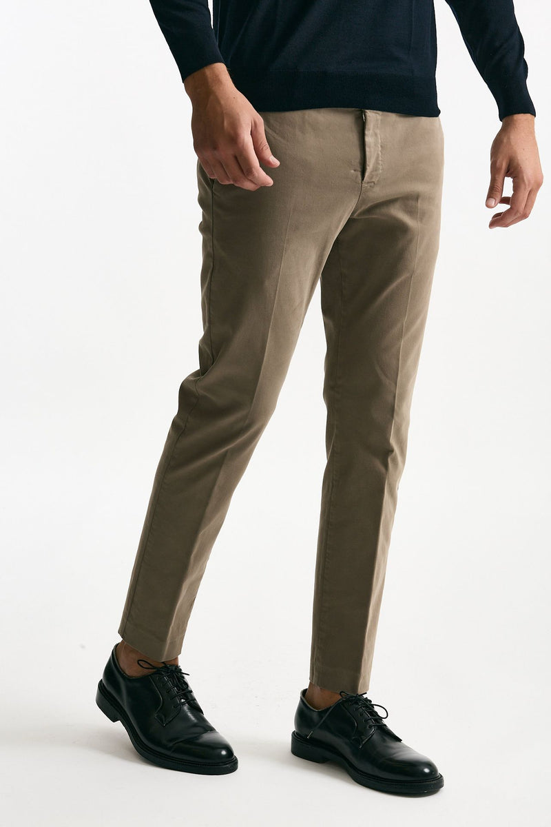 Pantalone EDGE-DIECI in cotone stretch beige uomo Pt torino - 4