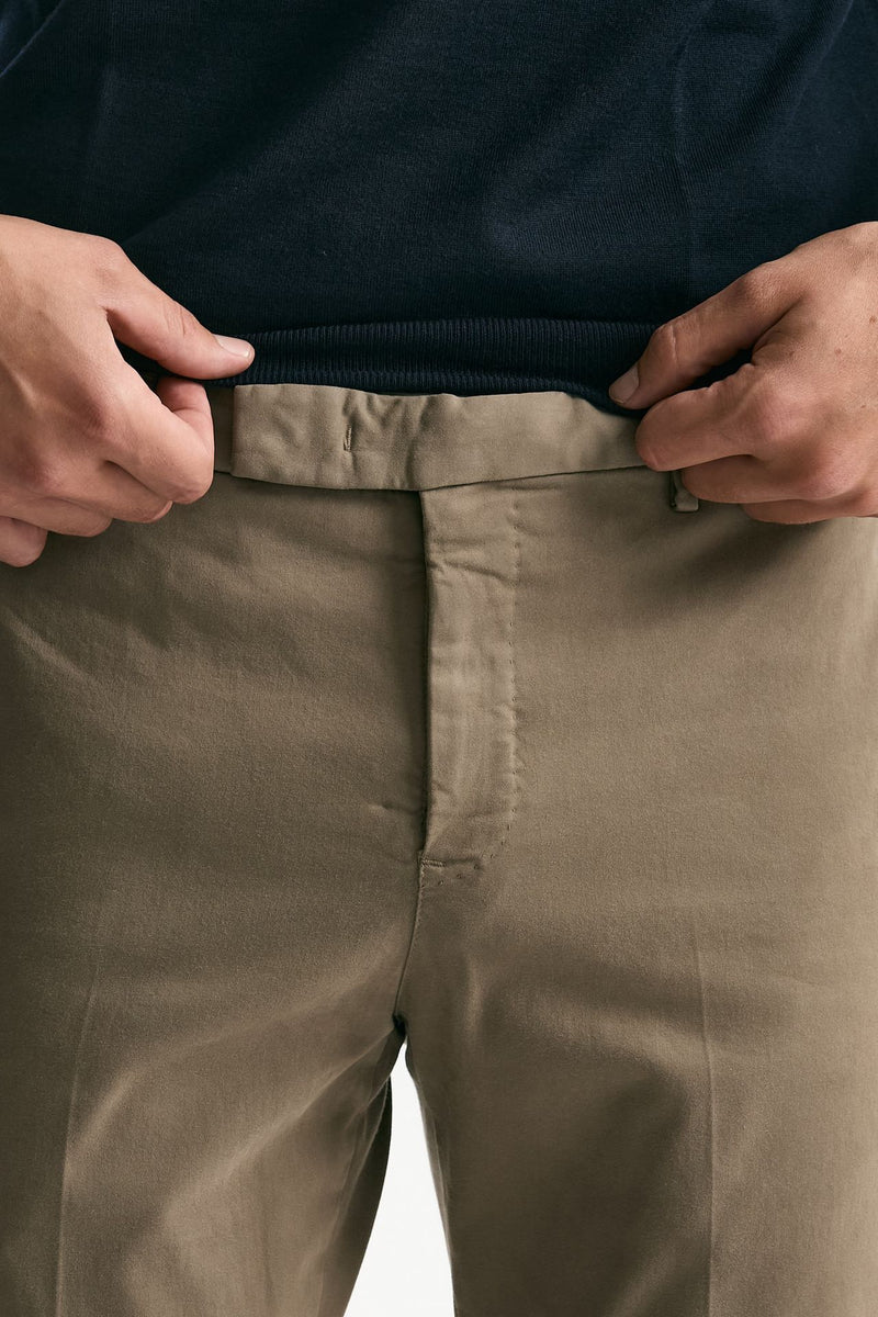 Pantalone EDGE-DIECI in cotone stretch beige uomo Pt torino - 5