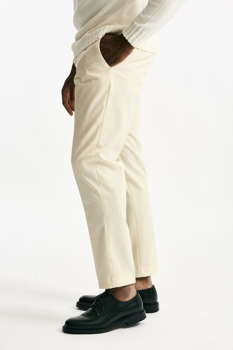 Pantalone EDGE-REBEL in lana ferma panna uomo Pt torino - 1