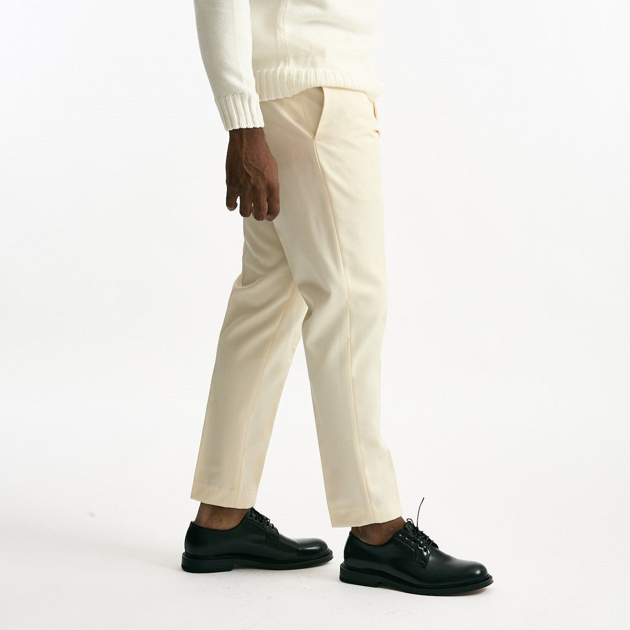 Pantalone EDGE-REBEL in lana ferma panna uomo Pt torino - 8