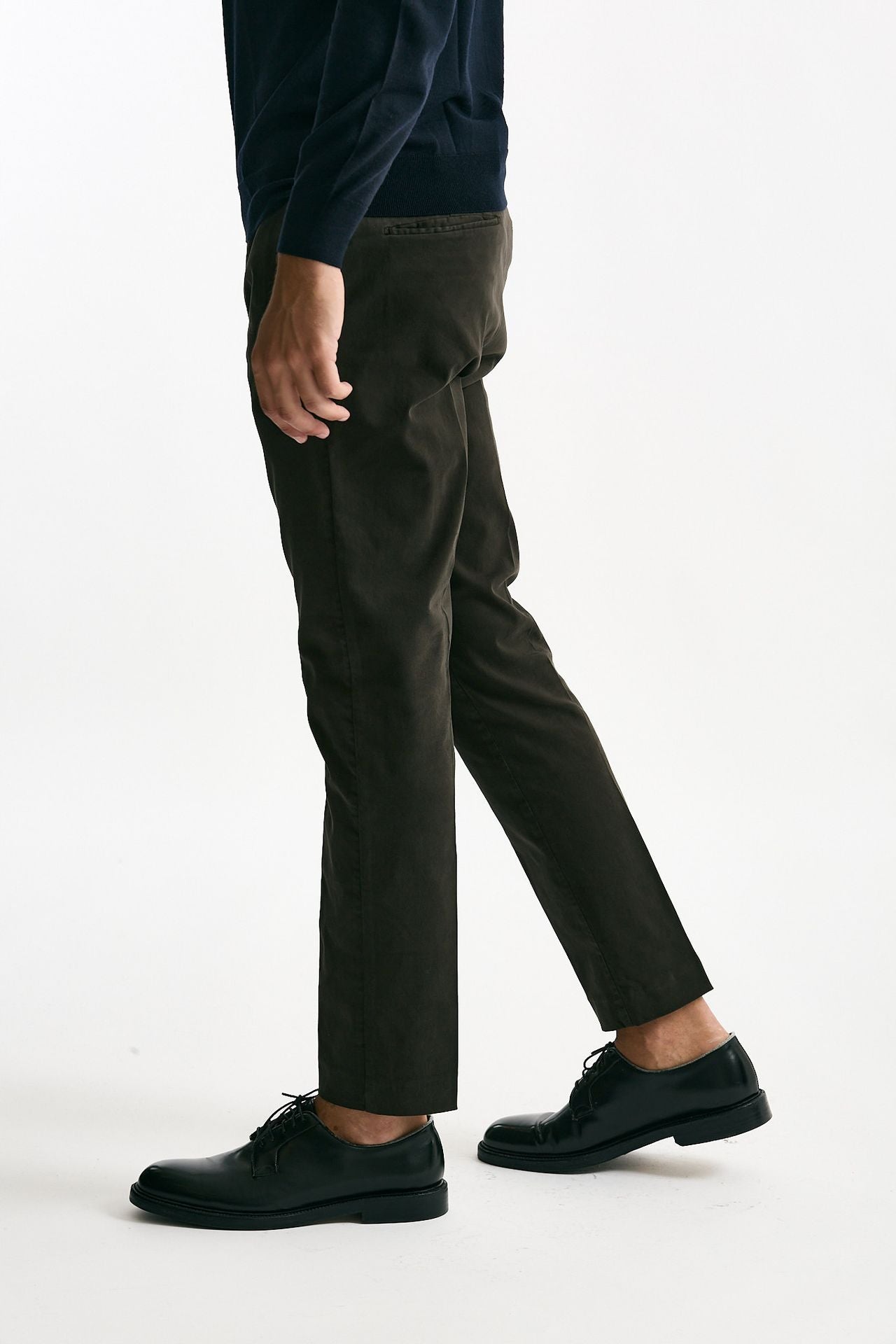 Pantalone EDGE- DIECI in cotone stretch  marrone uomo Pt torino - 3