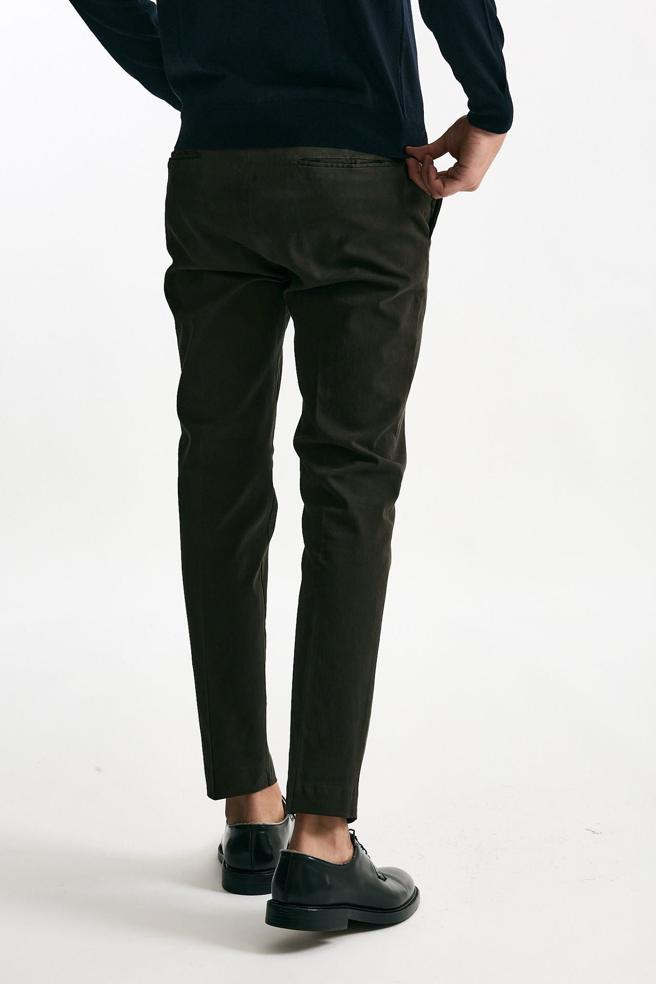 Pantalone EDGE- DIECI in cotone stretch  marrone uomo Pt torino - 4
